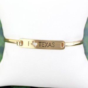 GOLDTONE TEXAS BAR BRACELET